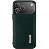 DG.Ming 2v1 kryt s odnímateľnou magnetickou peňaženkou pre iPhone 17 Pro Max - tmavo zelený