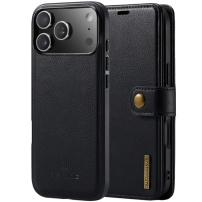 DG.Ming 2v1 odnímateľné flipové púzdro pre iPhone 17 Pro / 18 Pro - čierne