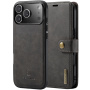 DG.Ming 2v1 odnímateľné flipové púzdro pre iPhone 17 Pro / 18 Pro - sivé