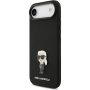 Karl Lagerfeld Metal Ikonik silikónový kryt pre iPhone Air - čierny