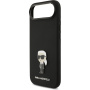 Karl Lagerfeld Metal Ikonik silikónový kryt pre iPhone Air - čierny