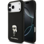 Karl Lagerfeld Metal Ikonik silikónový kryt pre iPhone 17 Pro Max - čierny