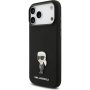 Karl Lagerfeld Metal Ikonik silikónový kryt pre iPhone 17 Pro Max - čierny