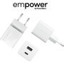 PanzerGlass empower Turbo GaN rýchlonabíjací adaptér s portami USB-C / USB-A - 35W - biely