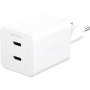PanzerGlass empower Turbo GaN rýchlonabíjací adaptér s portami 2x USB-C - 45W - biely