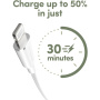 PanzerGlass empower opletený nabíjací kábel - USB-C na Lightning - 1,2 m - biely