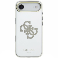 Guess Mirror 4G Glitter Logo zrkadlový kryt s MagSafe pre iPhone Air - zlatý