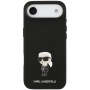 Karl Lagerfeld Metal Ikonik silikónový kryt pre iPhone Air - čierny