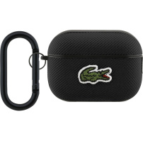 Lacoste Petit Pique Croc Logo Patch obal s karabínou pre AirPods Pro 2 - čierny