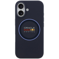 Oracle Red Bull Racing Blue Ring silikónový kryt s MagSafe pre iPhone 17 - tmavo modrý