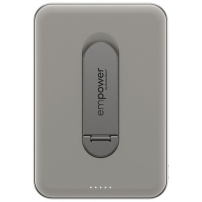 PanzerGlass empower Qi2 bezdrôtová MagSafe powerbanka so stojanom a portom USB-C - 5 000 mAh - sivá