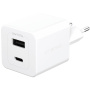 PanzerGlass empower Turbo GaN rýchlonabíjací adaptér s portami USB-C / USB-A - 35W - biely