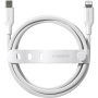 PanzerGlass empower opletený nabíjací kábel - USB-C na Lightning - 1,2 m - biely
