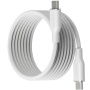 PanzerGlass empower opletený magnetický nabíjací kábel - USB-C na USB-C - 1,5 m - biely