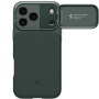 Spigen Optik Armor odolný kryt s krytkou kamery a MagSafe pre iPhone 17 Pro Max - tmavo zelený