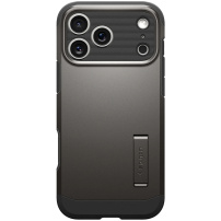 Spigen Tough Armor T odolný kryt so stojanom a MagSafe pre iPhone 17 Pro - tmavo šedý