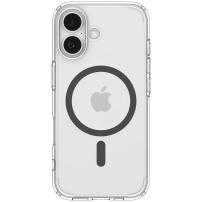 Spigen Ultra Hybrid transparentný kryt so sivým MagSafe pre iPhone 17 - číry