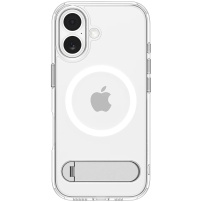 Spigen Ultra Hybrid S transparentný kryt so stojanom a MagSafe pre iPhone 17 - číry