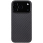 Tactical Aramid kryt so vzorom karbónových vlákien a MagSafe pre iPhone 17 Pro Max - tmavosivý