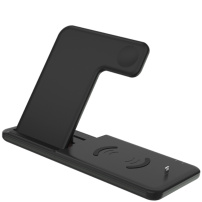 Q20 4v1 skladací bezdrôtový stojan pre iPhone / Apple Watch / AirPods s Lightning konektorom - 15W - čierny