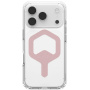 UAG Plyo vysoko odolný transparentný kryt s ružovým MagSafe pre iPhone 17 Pro - číry