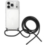 FIXED MagPure Neck transparentný kryt so šnúrkou a MagSafe pre iPhone 17 Pro - čierny