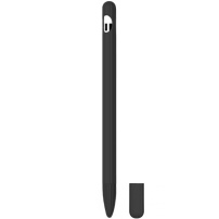 3v1 silikónový obal s dvoma krytmi hrotu pre Apple Pencil 1. generácie - čierny