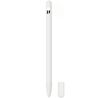 3v1 silikónový obal s dvoma krytmi hrotu pre Apple Pencil 1. generácie - biely