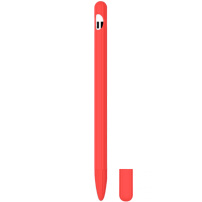 3v1 silikónový obal s dvoma krytmi hrotu pre Apple Pencil 1. generácie - červený