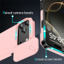 Matný kryt s posuvnou krytkou kamery pre iPhone 17 Pro - ružový