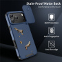 Matný kryt s posuvnou krytkou kamery pre iPhone 17 Pro - tmavomodrý