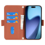 Flipové puzdro s remienkom v štýle listovej kabelky pre iPhone Air - hnedé
