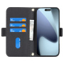 Flipové puzdro s remienkom v štýle listovej kabelky pre iPhone 17 Pro Max - čierne