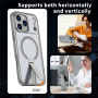 Kryt s výklopným stojanom a MagSafe pre iPhone 17 Pro - sivý