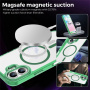 Transparentný kryt s farebným rámčekom a MagSafe pre iPhone 17 - zelený