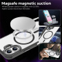 Transparentný kryt s farebným rámčekom a MagSafe pre iPhone 17 - čierny