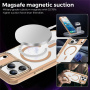 Transparentný kryt s farebným rámčekom a MagSafe pre iPhone 17 Pro Max - hnedý