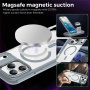 Transparentný kryt s farebným rámčekom a MagSafe pre iPhone 17 Pro Max - šedý