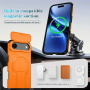 Kryt s posuvnou krytkou kamery, výklopným stojančekom a MagSafe pre iPhone Air - oranžový