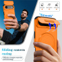 Kryt s posuvnou krytkou kamery, výklopným stojančekom a MagSafe pre iPhone Air - oranžový