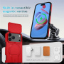 Kryt s posuvným krytom kamery, výklopným stojanom a MagSafe pre iPhone 17 Pro / 18 Pro - červený