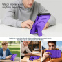 Kryt s posuvným krytom kamery, výklopným stojanom a MagSafe pre iPhone 17 Pro / 18 Pro - fialový