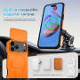 Kryt s posuvnou krytkou kamery, výklopným stojánkom a MagSafe pre iPhone 17 Pro Max - oranžový