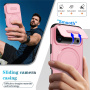 Kryt s posuvnou krytkou kamery, výklopným stojánkom a MagSafe pre iPhone 17 Pro Max - ružový