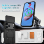 Kryt s posuvnou krytkou kamery, výklopným stojánkom a MagSafe pre iPhone 17 Pro Max - čierny