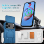 Kryt s posuvnou krytkou kamery, výklopným stojančekom a MagSafe pre iPhone 17 Pro Max - modrý