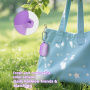 Silikónové puzdro s pruhmi a karabínkou pre AirPods Pro 3 - ružové