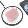 Silikónové puzdro s karabínkou a šnúrkou proti strate pre AirPods Pro 3 - ružové