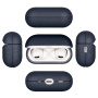 Ochranný kožený obal pre AirPods Pro 3 - tmavomodrý