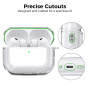 AhaStyle transparentný trblietavý obal s karabínou pre AirPods Pro 3 - strieborný